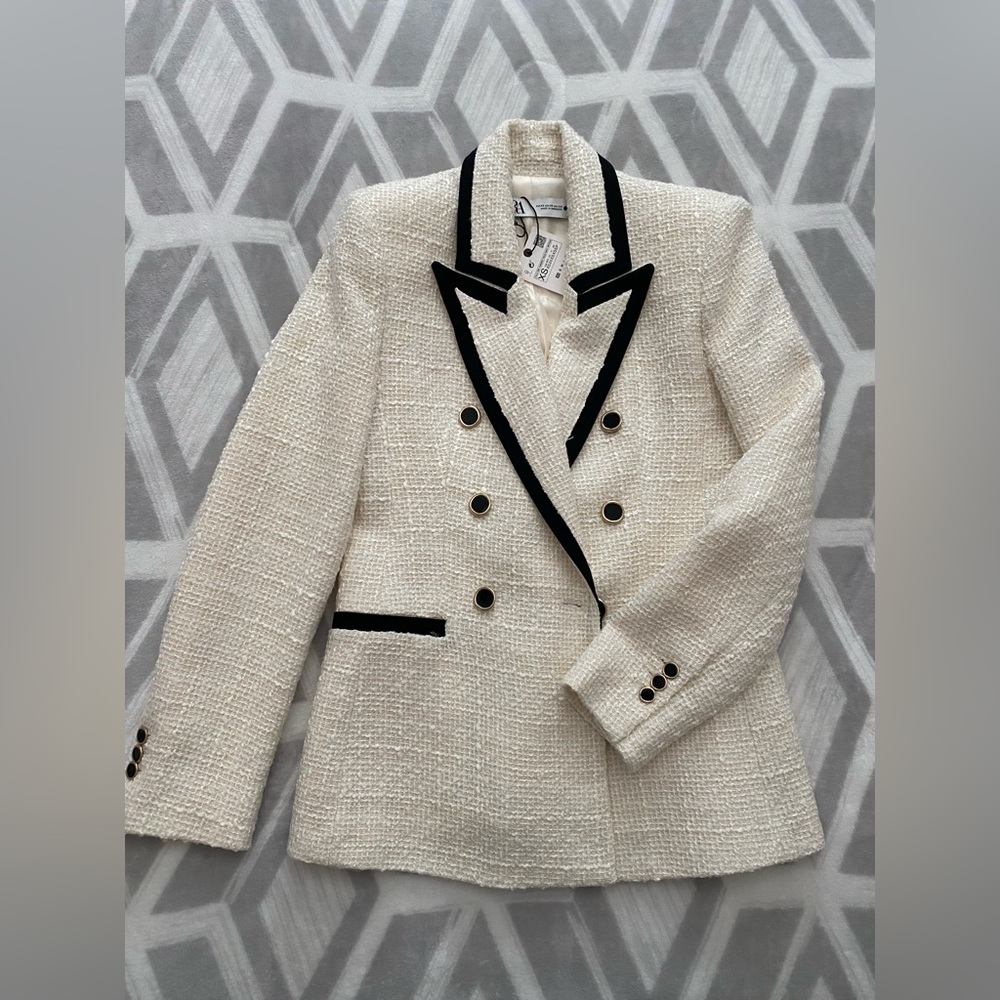 BNWT Zara tweed blazer sz XS
